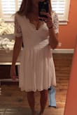 I absolutely loved this dress. However I ordered a small and wish I ordered an XS. I typically wear smalls so if you're buying this dress I'd recommend buying a smaller size. (In the pic I'm wearing an XS) - Lexi W.