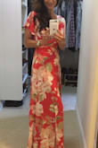 Just perfect, good quality, great fabric that moves softly, beautiful summer floral pattern. Great cut for larger chest. Very flattering. I love everything about it!!! In fact, I ordered two more in different colors:))) - Barbara V.