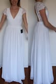 What a beautiful dress! I have chosen this for my wedding. It is quite long (even though I am tall) I will have it take up at the bottom as I plan to only wear 5cm heels with it. Thank you Lulus for providing gorgeous dresses at very reasonable prices. - Laura H.