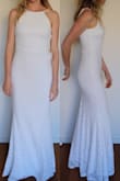 This dress has a lot of potential however I don't think it suits my up-and-down figure very much. Would be better on a pear-shaped figure. It is very fitted (so watch your posture ladies!). - Laura H.
