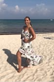 I wore this dress to a wedding in Cancun and I felt beautiful and appropriate for the occasion. The length is perfect for my  height 5'9", I wore it with flat sandals since we were on the beach and I did not need it tailored. 

I want to wear this dress over and over again because I just felt so beautiful, elegant and comfortable in it. LOVE LOVE LOVE it! - Jennifer M.