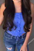 I love this! Super pretty color for summer. It fits perfectly with high waisted jeans or shorts and could be dressed up or down. - Kaitlin G.