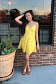 I wore this dress for my graduation, and I never wanted to take it off! It fits so well, the color makes u stand out, & the fabric is high quality. It's also very hard to find dresses my size BC I'm rly short, so I'm v pleased w this. U could wear this w no bra !! - Charlene P.