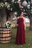 I wore this dress at my brother's wedding, in which I was a bridesmaid. It was beautiful! I only had to adjust the length a little bit, but the rest fit me really well. - Alice A.