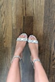 These shoes are well made and the heel is the perfect in between height. Ordered a 6.5 based on my normal size and would prefer these in a 7 so that my toes are not on the very edge while walking. Just my personal preference. Ordered these as final sale and overall happy with them! - Ashley B.
