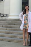 I got a S although I generally take a M. Reading the reviews and looking at the pictures really helped me determine what size I was going to go for! I love the color of this dress and it went well with my white coat. I got so many compliments! At first I was worried it might be too low cut but it's appropriate. Love love love Lulus they have the cutest dresses! - Briana H.