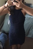 I love this dress, bought it for a weeding and was a perfect choice. I loved the color and the material, it fits perfect. I bought the small at first but was too tight so I returned it (easily) and got a medium which was perfect to me (5'8" - 135 lb). - Bruna S.