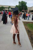 This dress was perfect for my graduation. It was exactly what I was looking for. It fit perfectly, had my waist looking snatched! I had to buy a sticky bra for it since it was a backless dress with a halter neck, I didn't want my bra showing. Overall it was perfect. I had to iron it after I received it, It did not wrinkle at all after that. Thank you Lulus - Nivian M.