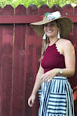They actually came with silver at the top, not gold. But they're beautiful! A great length - not too long... stop about an inch above my shoulders/neck. Definitely knocked my outfit up a notch! - Lauren S.