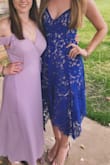 I wore this dress to a wedding and it was perfect. Most Lulus dresses I've purchased are a thicker, very good quality material but this dress was still well made but with a lighter material, which made it perfect for the warm weather. There was no support in the bust but still fit nicely so it would fit women with a bigger bust. I wore sticky boobs because you could see the top of my strapless bra in the back. The layer underneath always stayed down. Definitely would recommend! - Jeanette G.