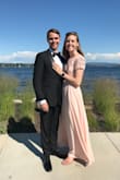 This dress was perfect and so classy for a summer wedding in Seattle. The front was modest, and the back was sexy! The perfect mix for a family wedding. So happy with the fit! I'm normally a small, but I ordered down to make sure the back didn't have any gaping, and it fit wonderfully! The color pink was PERFECT! A brighter blush, perfect for my light skin! (nuder shades washed me out). - Rachel D.