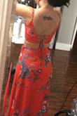 This dress is amazing! The fit is perfect, I did have the bottom hemmed because I'm so short and didn't want to wear heels. With heels it would have been the perfect length. The top feels so secure with a sticky bra or without a bra and I loved that it could be adjusted. I received so many compliments on this dress, can't wait to wear it again! - Lacy C.