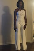 It was perfectly fitted. Classy jumpsuit. Wore to an All White Party. I received so many compliments. - Felicia H.