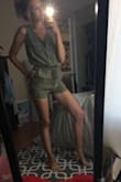 This romper is very casual and cute! I love everything about it except for the fact it is more baggy then I would prefer, but it's more comfy this way. All in all I love this romper because it is a great comfy, laid back cute outfit. The color is perfect. - Emma J.
