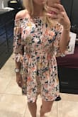 It's a little big but cute. It'll be cute for a casual girls day or a date night with some cute wedges. Perfect for summer! Can't wait to wear. - Emily R.