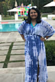 I was looking for a nice summer dress to wear for a nice pool party and ordered this dress. It far exceeded my expectations! I love the flow, cut and design. It is SO flattering and the slit falls in a great place where you're still comfy wearing it. I'm so glad I got this dress! - Purvi R.