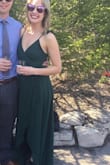 I wore this to a friend's wedding and it was perfect. Fit great and very flattering. With heels I didn't need it hemmed at all. Everyone loved it and the color is gorgeous! - Alyssa H.
