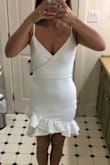 I don't understand why they aren't restocking this dress. It is unbelievable!! I love it so much I feel like it was designed for me. I am probably more of a size S but they only had XS and I need this dress in my life I am willing to not breathe to wear it. - Christina M.
