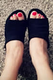 This is the first time I bought shoes from Lulus. I must say that I am very impressed by the quality at an affordable price. On first wear, the band around feet feels hard but on my second wear, it feels so much softer. Just take one wear to break in! The suede is soft and overall doesn't look cheap. - Chern W.