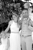 This dress was exactly what I wanted for my small, intimate wedding. The bottom needed hemmed, but the waist was perfect and the top had to be cinched almost completely together to fit perfectly, but when it was tight, it was perfect. - Ashley F.