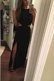I ordered this dress for a military ball and I LOVE it. I had to get it hemmed a good bit, but it is very flattering and the cut outs make it look sexy but still classy. - Sam A.