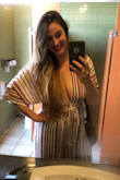 I wore this fabulous romper for a bachelorette party and I got so many compliments!!! The fit is so flattering and the material is so comfy!! The extreme plunge makes you feel like you're dressing it up but it can be dressed down with flats!! Love love this!! - Emily A.