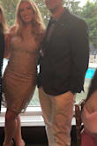 Not exactly sure what my waist and hip size are but this dress fit me perfectly, I ordered a medium! I wore it to my cousins wedding and got so many compliments, even the wait staff stopped to ask me where I got it. Perfect mix of classy and sexy and so comfortable!! - Ashley S.