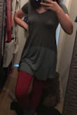 Nice and soft, simple and stretchy. Runs large, I ordered an XS and its still kinda long on me as well baggy. I suggest sizing down, unless you are very tall. Good enough to keep. - Phoebe M.