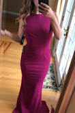 I love this dress so much. The color is beautiful. It fits like a glove. Shows off all your curves and flatters your body. It's a little long but that's probably because I'm so short lol. The best part is the open back, which gives you a little bit of that sexy feel. So excited and cannot wait to wear this to a wedding in a few months. - Marissa A.