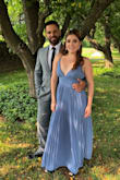 I ordered the this dress as my last option for a wedding and it became my first option as soon as it arrived. I got it tailored because it was a little to long. I ordered a small because previously I had ordered a medium and it was too big on me. It fit a little tight in my bust because I have wider back but it still fit good. Check it out. - Elizabeth E.
