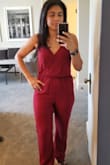 I always have trouble with clothes as I am very small on chest and large at hips. I love this jumpsuit as it fits perfect. - Eileen P.
