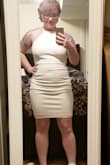 Stunning white dress with delicate lace detail. Fit on the top is great, but it does run smaller in the waist and hips. I recommend going a size up not to feel stuffed in it. It is just above knee length for me, which is a decent length to be sassy yet appropriate. - Sara M.