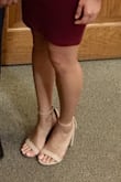 Love the style of this shoe! I usually wear a 7 and ordered a 7, but they're a little loose. I was still able to walk in them though! I needed them for a wedding, so I couldn't return them to order a new size. They were comfortable and I liked how they have little foot pads. - Sam G.