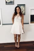 I ordered this dress for my bridal shower and it was perfect! Very comfortable stretch fabric with a slim stretch lining. - Katherine C.