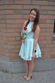 Love this dress! Got many compliments on it. The waist is a little snug so not much breathing room, but I still love it and will be ordering another in a size up. Excellent quality and high end fabric. - Caitlin W.