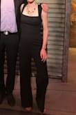 I got several compliments on this jumpsuit, which fit like a glove. But the best part it that it is also amazingly comfy! I am 5'5" but with a long torso, and I had to get this hemmed (2-3", I think) so I could wear it with flats. I am a musician, so I wear a lot of black, and I can already tell this is going to be a favorite in my rotation of gig outfits. - Melanie G.