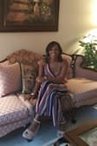 I wore the jumpsuit with mauve sandals and did not add much jewelry. I received lots of compliments in Florida nightclub and look forward to wearing it again - Sheila L.