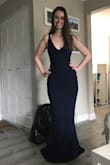 I wore this for my friend's black tie wedding, and got a ton compliments. It seems like a simple dress, but it really emphasizes your curves and hour-glass figure. It's also really comfortable. The picture of the model doesn't do it justice. I just had to hem the bottom a tiny bit. - Kerri S.