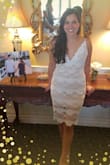 I picked this dress for my bridal shower and absolutely loved it! It was a good fit (not too snug) and the style complimented my body shape well. It was my first purchase with Lulus so I'm excited to continue with more! - Synthia P.