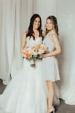 I had both of my junior bridesmaids wear this dress because it was a similar color to my BM dresses without having to spend the same amount that my BM did. It worked out PERFECTLY and they both looked stunning in the dresses. They are both 15 years old, tall and skinny so the XS worked for them, they just had to bring it in a little on the chest. - Kelly R.