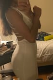 It's a gorgeous dress, and I absolutely love it. I deducted one star because when you try to put it on, it's a little difficult to not damage/rip the back two horizontal straps since they're not stretchy. Otherwise it's a very sexy dress! - Darrin N.