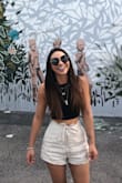 The fit is so nice! I love the material - so soft and comfy. I wore them with a cute sleeveless and a sandals. Would buy in another color if they had! - Aly A.