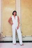 Absolutely my perfect choice for white party because it fits just right! Simple but yet elegant look white jumpsuit. - Myrin O.