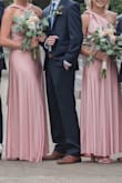 I had bridesmaids in a variety of heights and weights and this worked well! If your bridesmaid is 5'11" or especially 6 foot, it may be questionable. - Molli S.