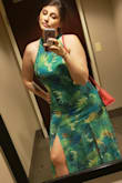 I have to get some fashion tape for the side since the back is open but other than that it's so cute and is perfect for a summer date night or tropical vacation! Taller ladies may need an additional slip underneath. Perfect with a bright pink lip! - Ally V.
