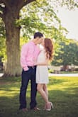 I wore this dress for my 5 year anniversary photos and I love it. Very flattering even though it's a loose fit. The back is adorable. Good quality material. The only downside is makeup will inevitably get on the white collar. - Kelly S.