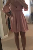 I ordered this dress to wear to a wedding. It is very figure flattering and made of good quality. The only tricky part is finding a bra to wear with it. The material is too thin to skip a bra or wear those silicone pasty things. - Rhonda C.
