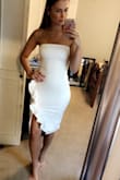 I'm going to wear this for my rehearsal dinner before my wedding. The material is thick and super good quality I cannot believe this was less than $60 I'm so excited to wear it! - Marissa W.