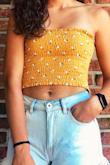 I loved this top! The crop was perfect and it didn't slide down, unlike other tops like this. - Shauna Z.