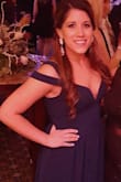 I needed a gown for a winter wedding I was attending and this dress was perfect! I ordered a size bigger just to be safe and I am glad I did. Just a tad to be taken in and had it hemmed a bit since I am so short. It looked great and I felt fabulous in it! Loved the slit in the dress too! I ordered this dress a couple years ago and even have worn it again on a different occasion. Just got married and two of my bridesmaids also ordered this dress but, in blush and it looked gorgeous! Pictures of those dresses to come... A Great buy and perfect navy color for a December wedding up North. - Kristen W.
